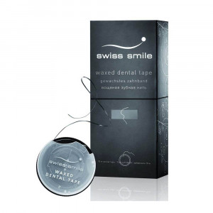 Swiss Smile Зубная нить Basel вощеная черная, 70 м