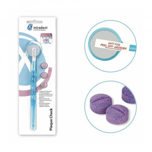 Miradent Miradent Plaque Check Стоматологическое зеркало с таблетками для индикации налета