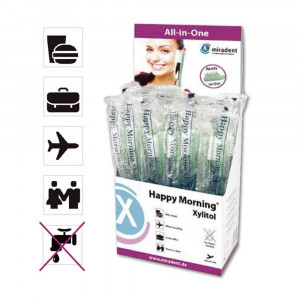 Miradent Happy Morning® Xylitol  Одноразовая зубная щётка с ксилитом, 100 шт