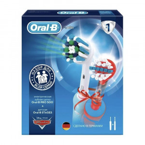 Электрическая зубная щетка Oral-B Pro 500 + Stages Power Cars