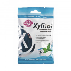 Miradent Xylitol drops  Полезные леденцы для зубов со вкусом мяты