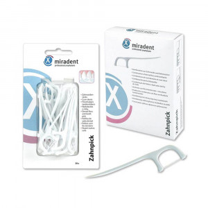 Miradent Zahnpick Зубочистки с нитью, 30 шт