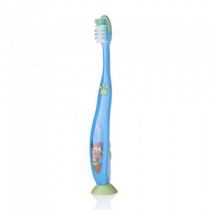 Brush-Baby Детская зубная щетка FlossBrush (с 6 лет), голубая