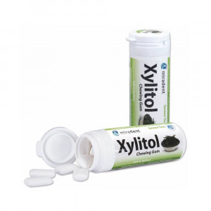 Miradent XYLITOL Жевательная резинка со вкусом зеленого чая