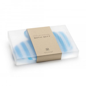 Stimulite Мочалка рукавичка, бело-голубая