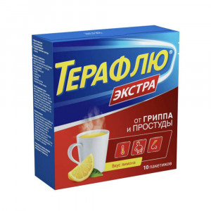 ТераФлю Экстра, порошок со вкусом лимона, 10 пак.