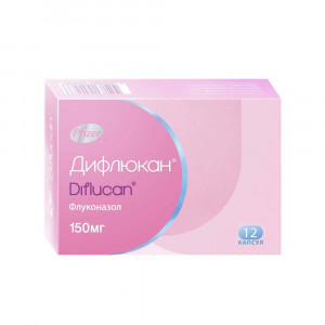 Дифлюкан, капсулы 150 мг, 12 шт