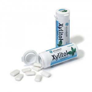 Miradent XYLITOL Жевательная резинка со вкусом перечной мяты
