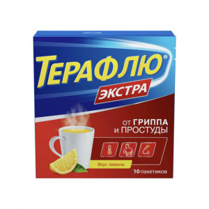 ТераФлю Экстра, порошок со вкусом лимона, 10 пак.