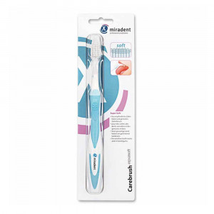 Miradent Carebrush® supersoft Зубная щётка с шелковистыми микрощетинками, голубая